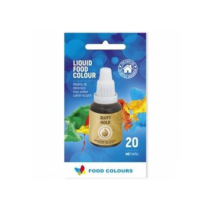 Airbrush perleťová barva tekutá Food Colours New Gold (20 ml) Zlatá /D_WS-La31-N