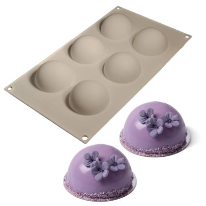 Cesil Silikonová forma na pečení/na mražené dezerty Polokoule 7 cm (na 6 ks) ♡