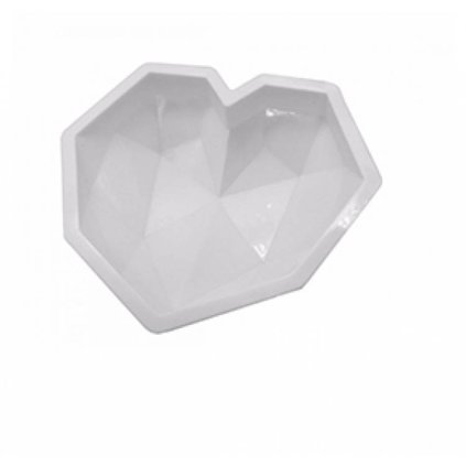 Cesil Silikonová forma na pečení/na mražené dezerty Diamantové srdce ♡
