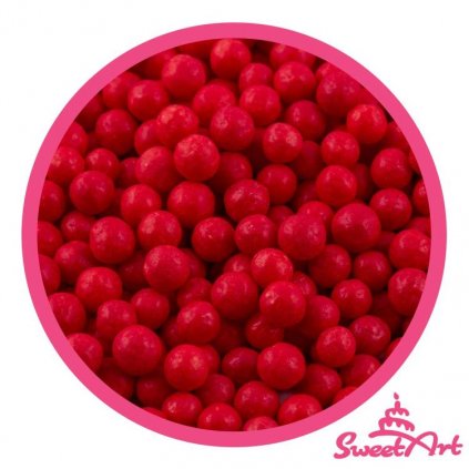 SweetArt cukrové perly červené 5 mm (80 g) /D_BPRL-011.5008