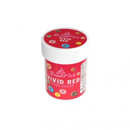 SweetArt gelová barva Vivid Red (30 g) /D_BGL-012