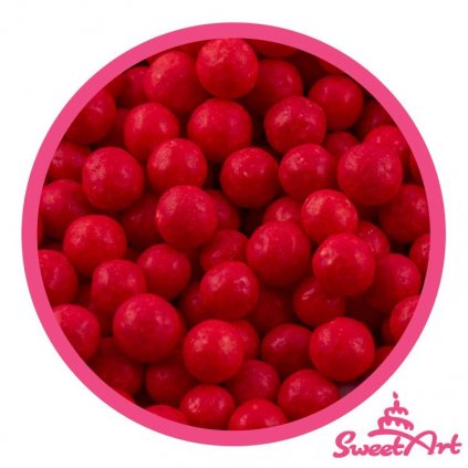SweetArt cukrové perly červené 7 mm (80 g) /D_BPRL-011.7008