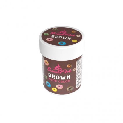 SweetArt gelová barva Brown (30 g) /D_BGL-062