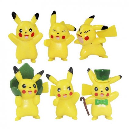 Figurky na dort pokémon 6ks Pikachu 4cm - Cakesicq