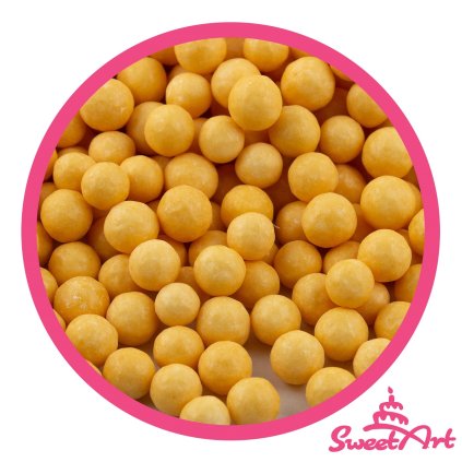 SweetArt cukrové perly zlatožluté matné 7 mm (1 kg) ♡