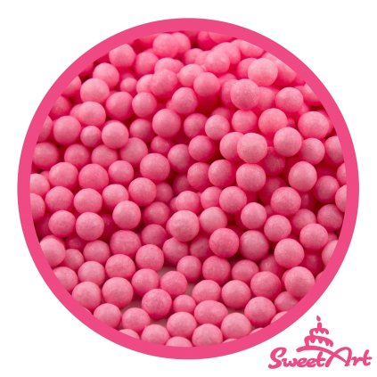 SweetArt cukrové perly růžové 5 mm (80 g) ♡
