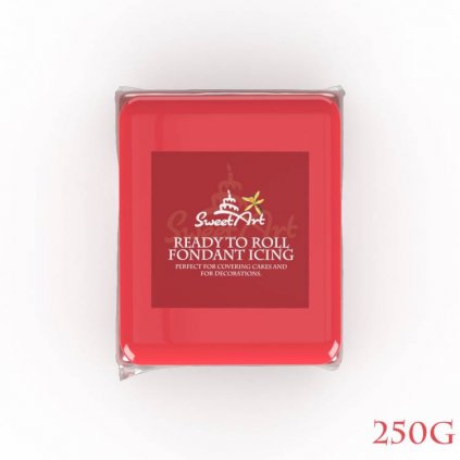 SweetArt potahovací a modelovací hmota vanilková Coral Red (250 g) /D_BFD-011-250g