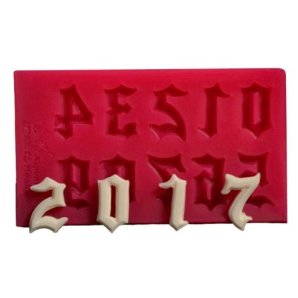 Cesil Silikonová forma Číslice gotické ♡