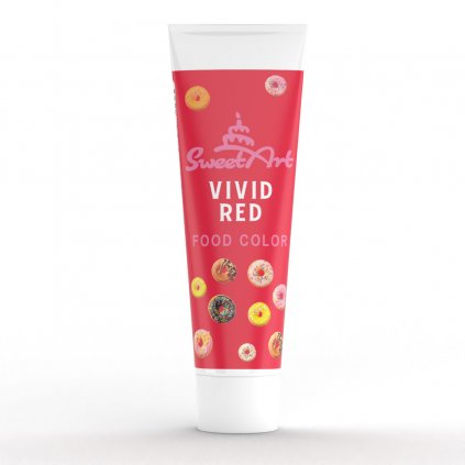 SweetArt gelová barva tuba Vivid Red (30 g) /D_BCP-013