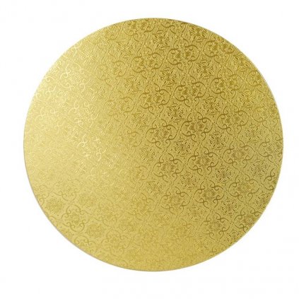 Cake Star Podložka pod dort PEVNÁ zlatá vzor Jinju kruh 33 cm 13" (1 ks) /D_7164