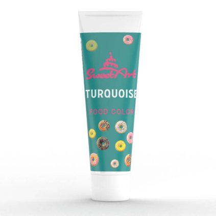 SweetArt gelová barva tuba Turquoise (30 g) ♡