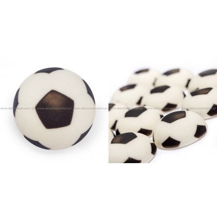 Cukrová dekorace Fotbalový míč polokoule (15 ks) /D_020301