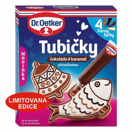 Dr. Oetker Tubičky na zdobení čokoláda a karamel (4x19 g) /D_DO0032