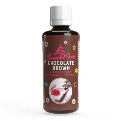 SweetArt airbrush barva tekutá Chocolate Brown (90 ml) /D_BAE-061