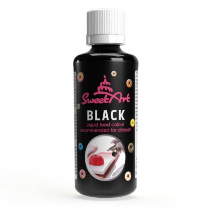 SweetArt airbrush barva tekutá Black (90 ml) /D_BAE-001