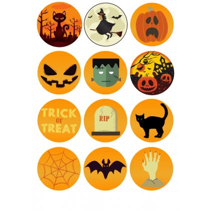 Jedlý papír HALLOWEEN (● materiál FONDÁNOVÝ DECORLIST ✴️)