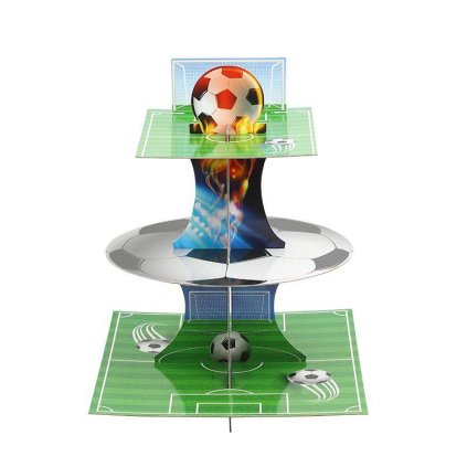 Papírový stojan na muffiny a capcaky fotbal - Cakesicq  | Cukrářské potřeby