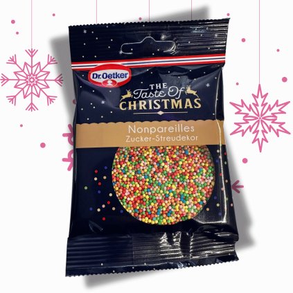 Barevné mini perličky pro vánoční cukroví | 30 g