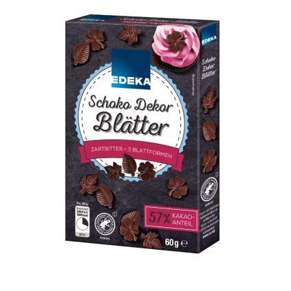 Čokoládové lístečky - 3D čokoládové ozdoby listí 60 g EDEKA