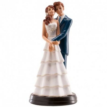 Svatební figurka na dort 18cm něžné objetí - Dekora  | Cukrářské potřeby
