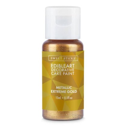 Metalická barva tekutá 15ml Extreme gold - Sweet Sticks  | Skvělé pro Váš domácí dort