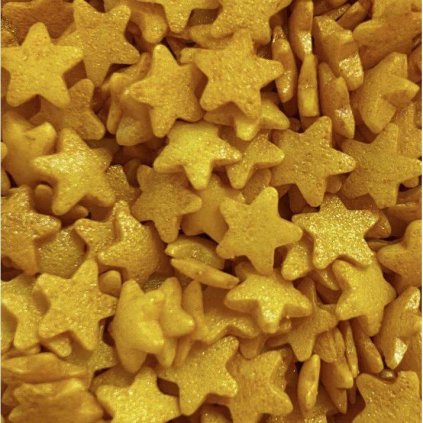 Cukrové zdobení light gold hvězdičky 60g - Scrumptious  | Skvělé pro Váš domácí dort