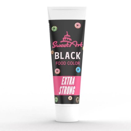 SweetArt gelová barva tuba Intense Black (30 g) ♡