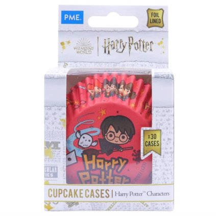 PME Harry Potter košíčky na muffiny s alobalovým vnitřkem červené s postavami (30 ks) ♡