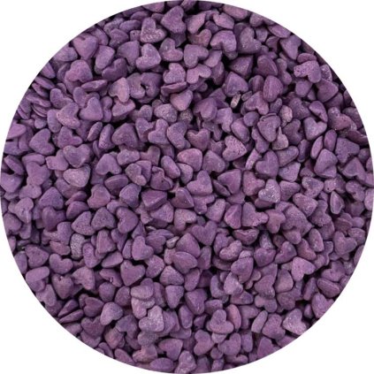 Cukrová srdíčka fialová (80 g) Cukrářská ♡