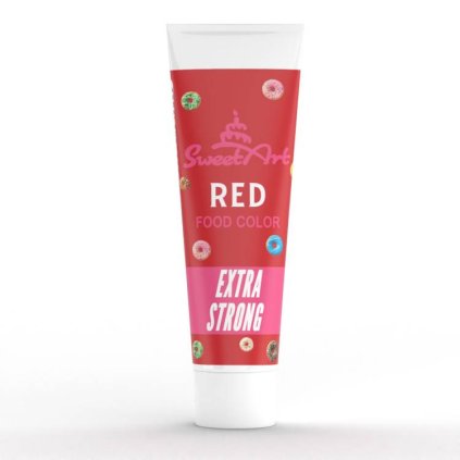 SweetArt gelová barva tuba Intense Red (30 g) ♡