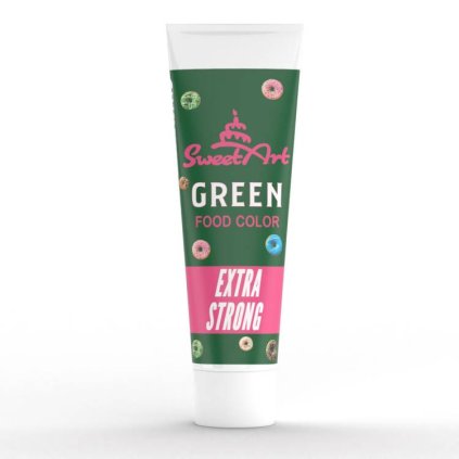 SweetArt gelová barva tuba Intense Green (30 g) ♡