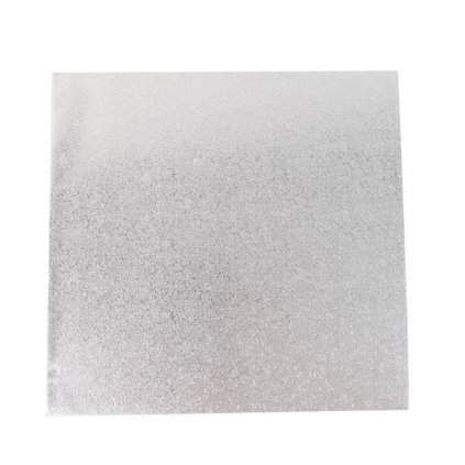 Cake Star Podložka pod dort PEVNÁ stříbrná vzor Grape čtverec 35 cm 14" (1 ks) /D_7254