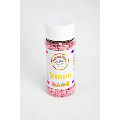 Cukrová srdíčka růžová perleťová (80 g) /D_EX6750-80 4Cake