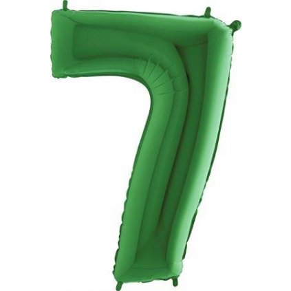 Nafukovací balónek číslo 7 zelený 102cm extra velký - Grabo  | Cukrářské potřeby