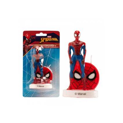 Dortová figurka Spiderman se svíčkou 9cm - Dekora  | Cukrářské potřeby
