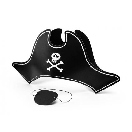 Párty čepice pirátský klobouk 1ks - PartyDeco  | Cukrářské potřeby