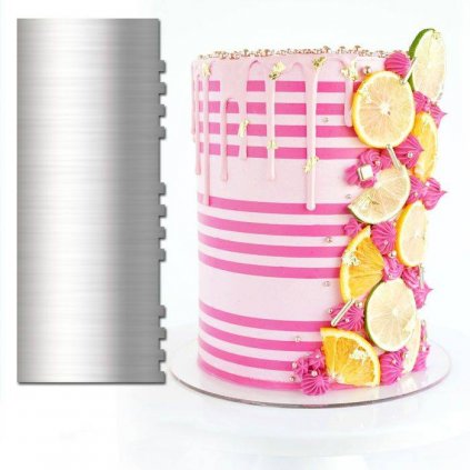 Stěrka na okraje dortů small Stripes 23x9cm - Cakesicq  | Cukrářské potřeby