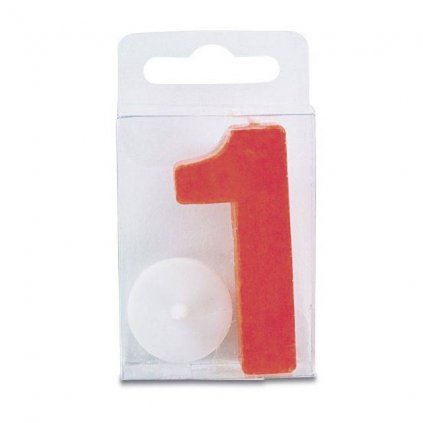 Svíčka ve tvaru číslice 1 - mini, červená - Stadter  | Cukrářské potřeby