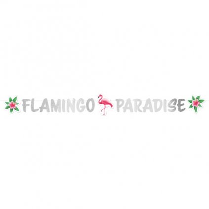 Party nápis Flamingo Paradise - 135 x 15 cm  /BP