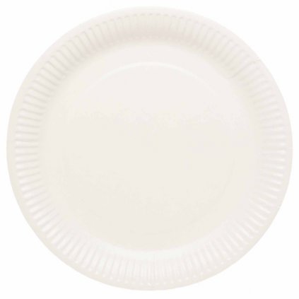 Papírové talíře Bílé, 23 cm - 8 ks - Amscan  /BP