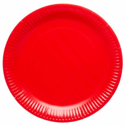 Papírové talíře Červené, 23 cm - 8 ks - Amscan  /BP