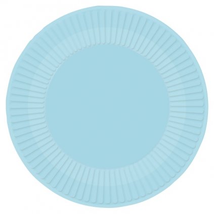 Papírové talíře Světle Modré, 23 cm - 8 ks - Amscan  /BP