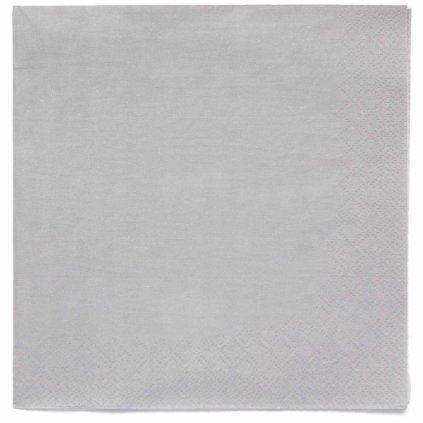 Papírové ubrousky Stříbrné, 33 x 33 cm, 20 ks - Amscan  /BP