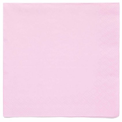 Papírové ubrousky Světle Růžové, 33 x 33 cm, 20 ks - Amscan  /BP