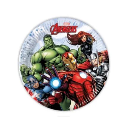 Papírové talířky avengers 19,5cm, 8ks - Procos  | Cukrářské potřeby