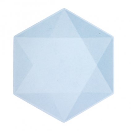 EKO - papírové talíře Hexagonal - Vert Decor, pastelově modré - 26,1 x 22,6 cm, 6ks  /BP
