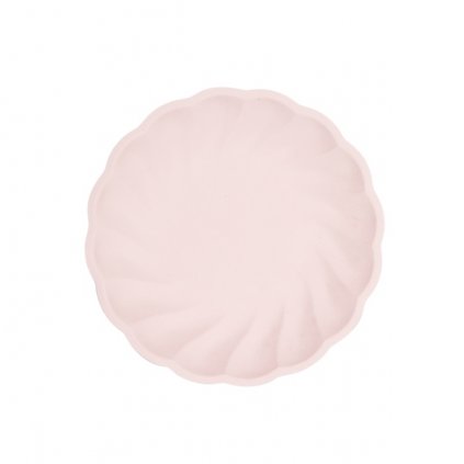 EKO - papírové talíře kulaté - Vert Decor, pastelově růžové - 18,8 cm 6 ks  /BP