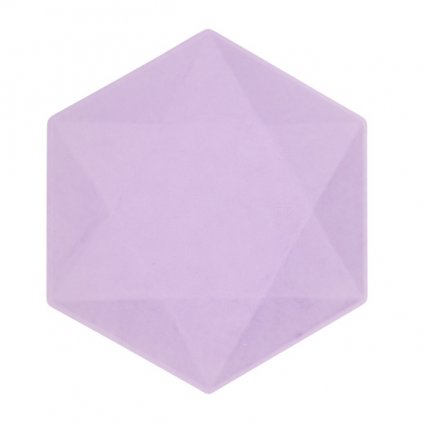 EKO - papírové talíře Hexagonal - Vert Decor, pastelově fialové - 26,1 x 22,6 cm, 6ks  /BP