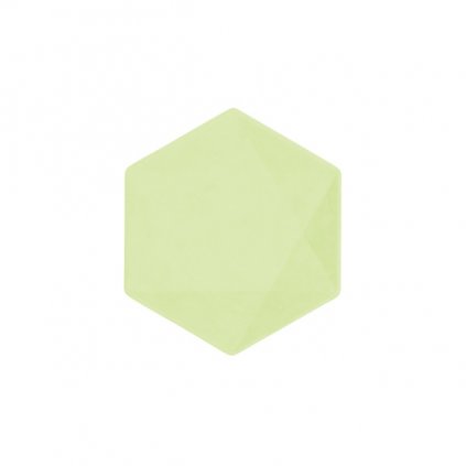 EKO - papírové talíře Hexagonal - Vert Decor, pastelově zelené - 15,8 x 13,7cm 6ks  /BP