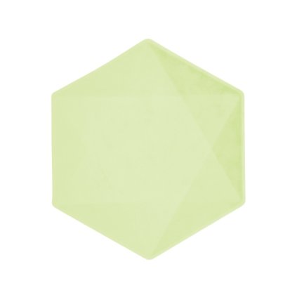 EKO - papírové talíře Hexagonal - Vert Decor, pastelově zelené - 20,8 x 18,1 cm, 6ks  /BP